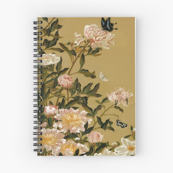Item preview, Herbaceous Peonies and Butterflies by Ito Jakuchu (Professionally Enhanced version) designed and sold by EmeraldeaArt.