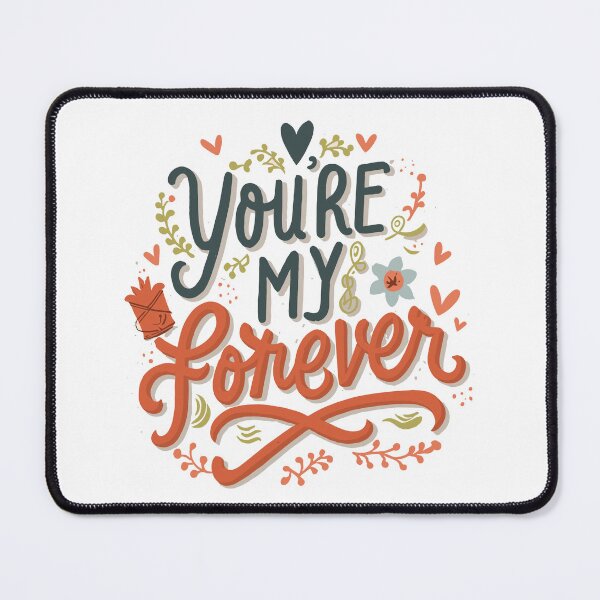 Item preview, You're My Forever: Romantic Gift Collection with Hearts, Flowers, and Leaves Illustration designed and sold by HahaHandlesHub.