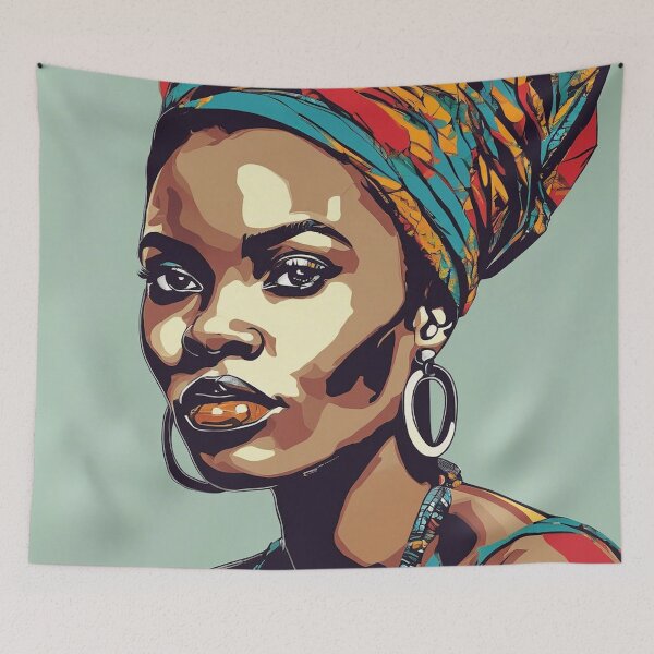 Item preview, Nailah Pop Art Portrait designed and sold by Yzakreativ.