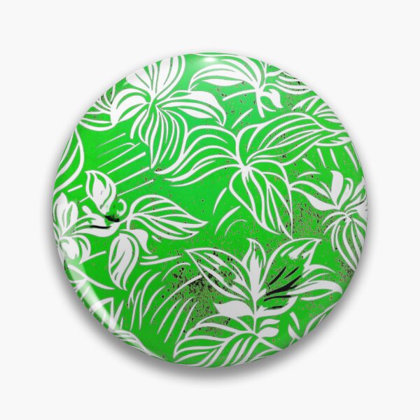 Item preview, Lime Green Batik Floral Pattern designed and sold by HausKatz.