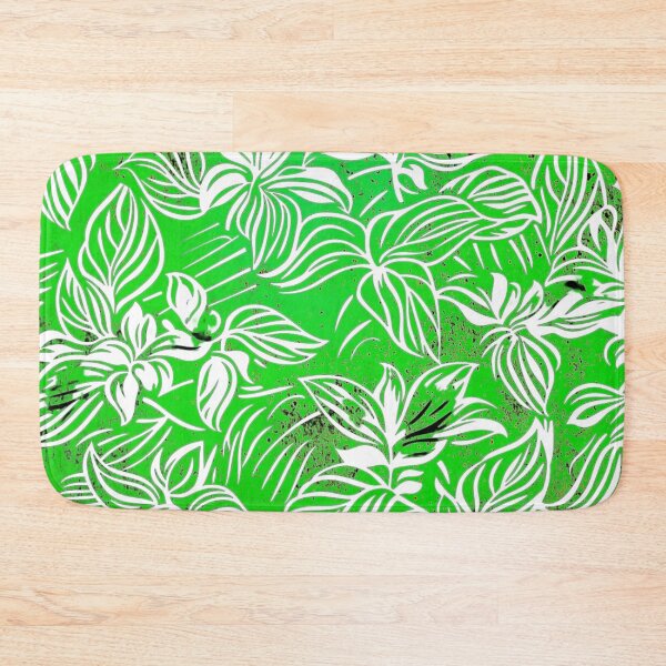 Item preview, Lime Green Batik Floral Pattern designed and sold by HausKatz.