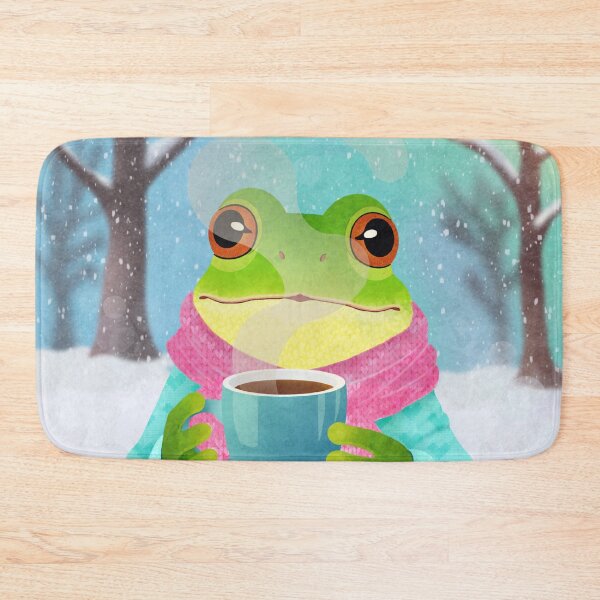 Item preview, Cozy winter frog designed and sold by Bruna Di Giacomo.