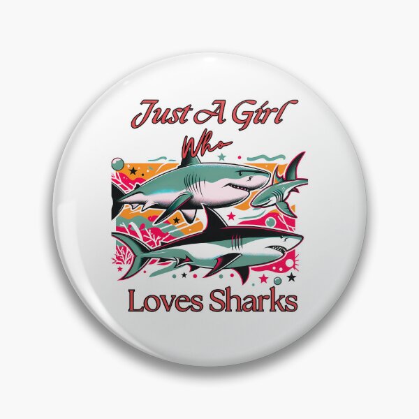 Item preview, Just A Girl Who Loves sharks designed and sold by elynne9.