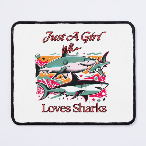 Item preview, Just A Girl Who Loves sharks designed and sold by elynne9.