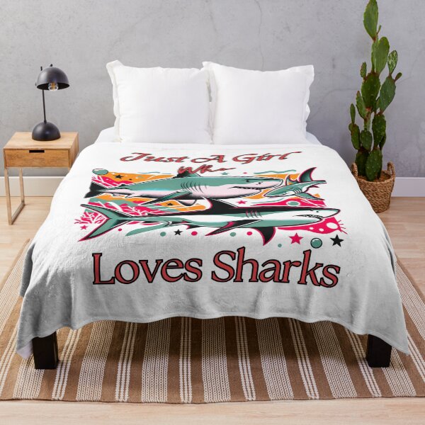 Item preview, Just A Girl Who Loves sharks designed and sold by elynne9.