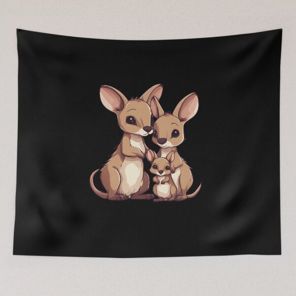 Item preview, Kangaroo Mum Dad & Cub designed and sold by macadolie.