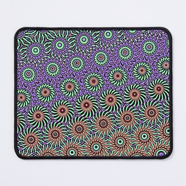 Item preview, Purple Orange Abstract Circles and Cogwheels Pattern designed and sold by JoeStylistic.