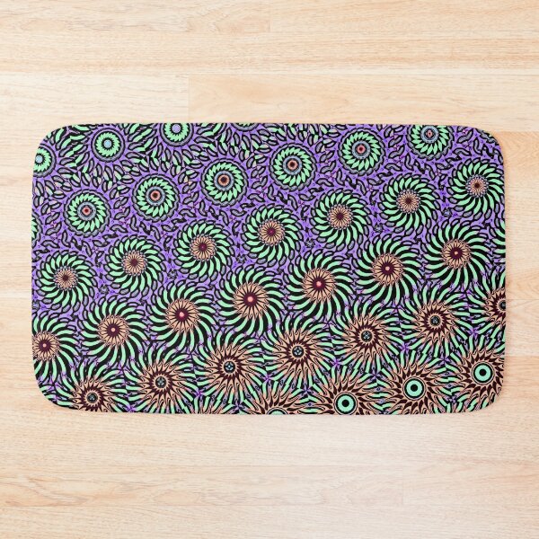 Item preview, Purple Orange Abstract Circles and Cogwheels Pattern designed and sold by JoeStylistic.