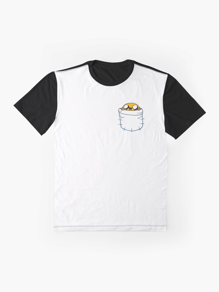 Thumbnail 4 von 5, Grafik T-Shirt, Kreativer Druck von Jake aus Adventure Time in Finns Tasche designt und verkauft von GardenGhostShop.