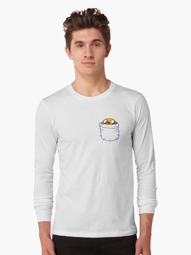 Thumbnail 1 von 5, Langarmshirt, Kreativer Druck von Jake aus Adventure Time in Finns Tasche designt und verkauft von GardenGhostShop.