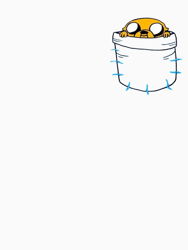 Thumbnail 7 von 7, Classic T-Shirt, Kreativer Druck von Jake aus Adventure Time in Finns Tasche designt und verkauft von GardenGhostShop.