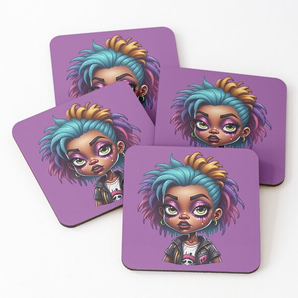 Item preview,  Underground Rock Punk with Multicolored Hair designed and sold by TechnoWhimsy.
