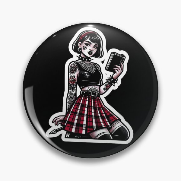 Item preview, Girl in Spiked Collar Reading designed and sold by PinUpPizzazz.