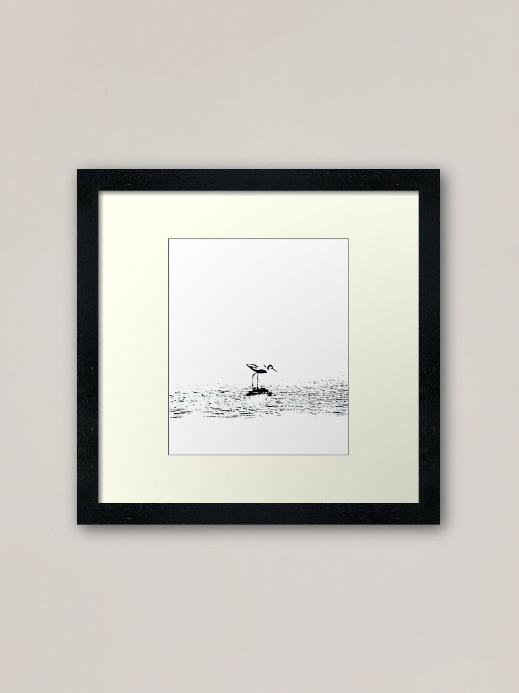 Alternate view of Stylized Avocet - Waterbird collection Framed Art Print