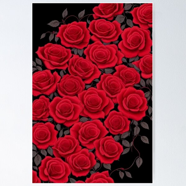 Item preview, Rosas rojas góticas con enredaderas designed and sold by TheDarkWardrobe.