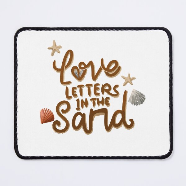 Item preview, Love Letters in the Sand: Brown Font with Shell and Star Decor Beach Vibe designed and sold by HahaHandlesHub.