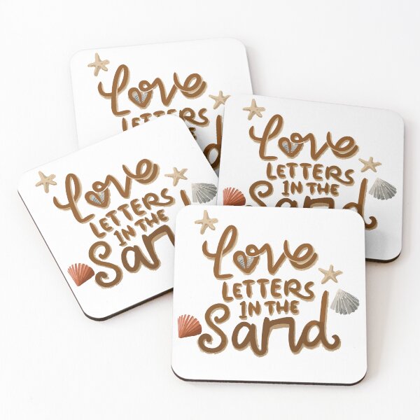 Item preview, Love Letters in the Sand: Brown Font with Shell and Star Decor Beach Vibe designed and sold by HahaHandlesHub.