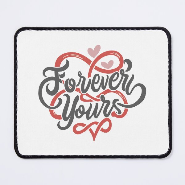 Item preview, Forever Yours: Heart Design in Gray and Red with Decorative Hearts designed and sold by HahaHandlesHub.