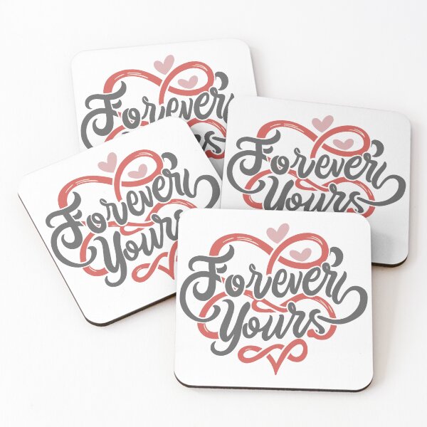 Item preview, Forever Yours: Heart Design in Gray and Red with Decorative Hearts designed and sold by HahaHandlesHub.