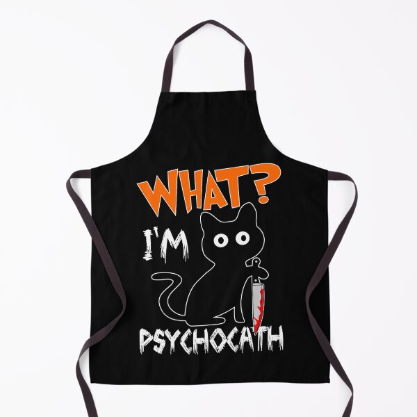 Item preview, Cat What? Knife Wielding Murderous Black Cat (dark background) designed and sold by Groenendijk.