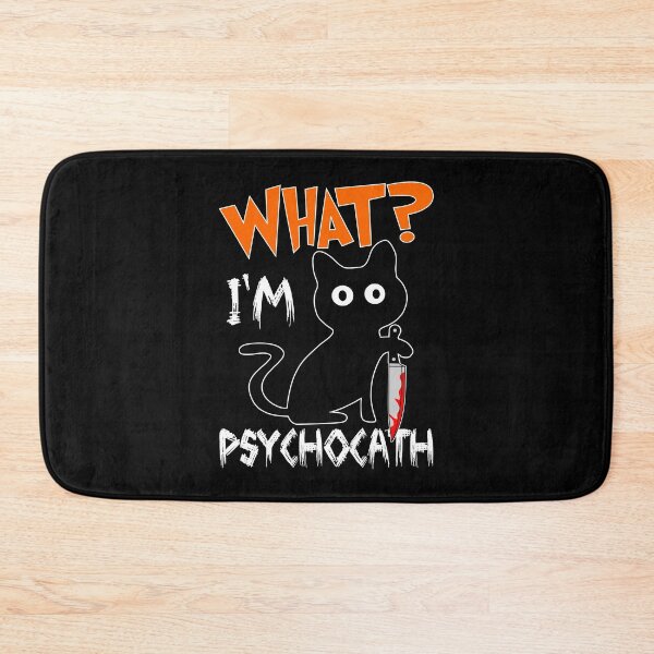 Item preview, Cat What? Knife Wielding Murderous Black Cat (dark background) designed and sold by Groenendijk.