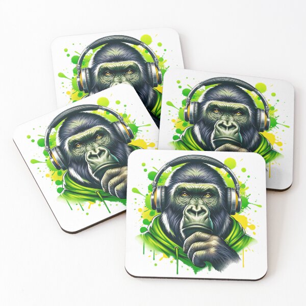 Item preview, Thoughtful Gorilla: Music Lover's Art designed and sold by AIARTIST1.