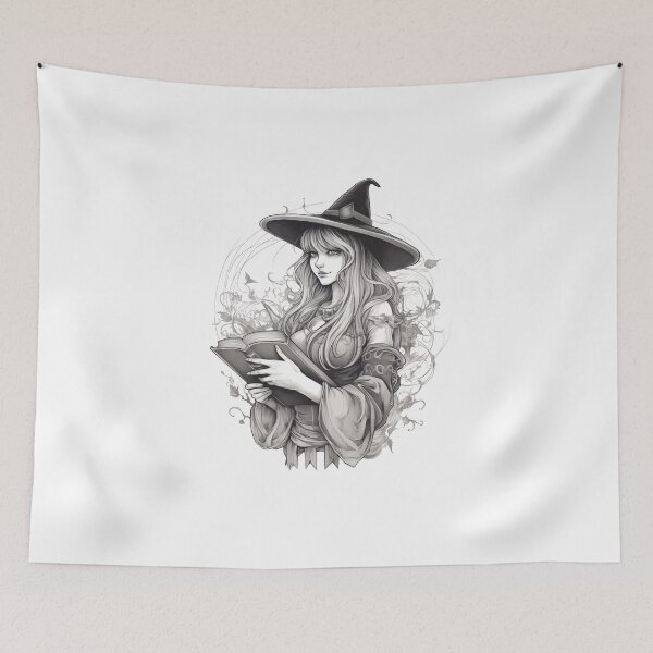 Item preview, Green Witch surrounded by nature designed and sold by Fablemyst.