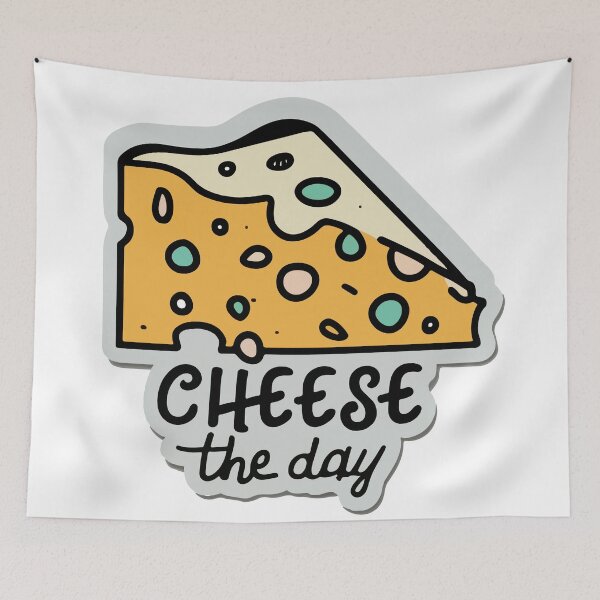 Item preview, Cheese the Day - Hand-Drawn Cheese Wedge designed and sold by NiftyWrx.