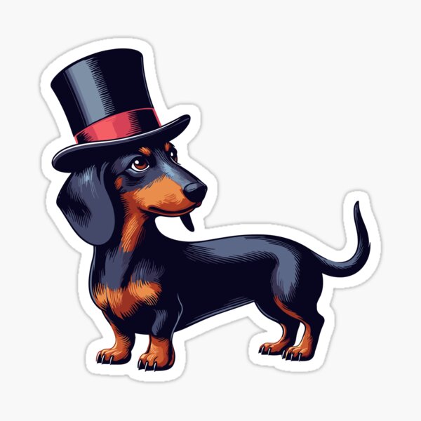 Item preview, Stylish Dachshund wearing a Top Hat  designed and sold by Creative  Visions Art.