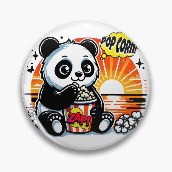 Item preview, Panda eating popcorn! designed and sold by AxelBrook.