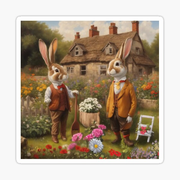 Item preview, Bunnies in Bloom designed and sold by VividArtVisions.