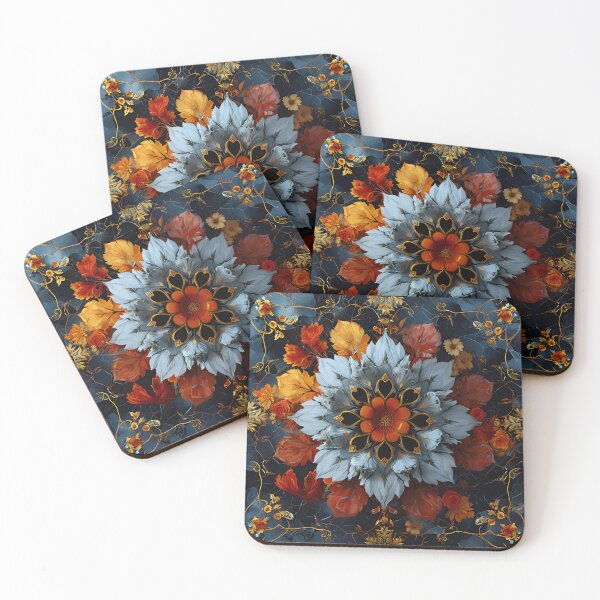 Item preview, Autumnal Florals in Midnight Blue designed and sold by APARTAI EU.
