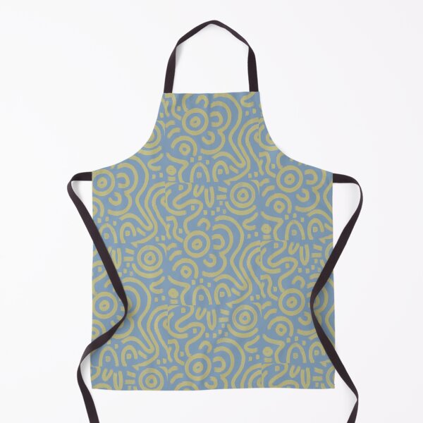 Item preview, Blue & Yellow Abstract Funky Pattern designed and sold by designsbycloudy.