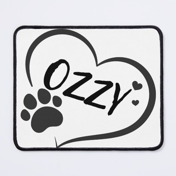 Item preview, Ozzy pet dog or cat name in a heart with a paw, great gift for dog or cat owners designed and sold by OCS1337.
