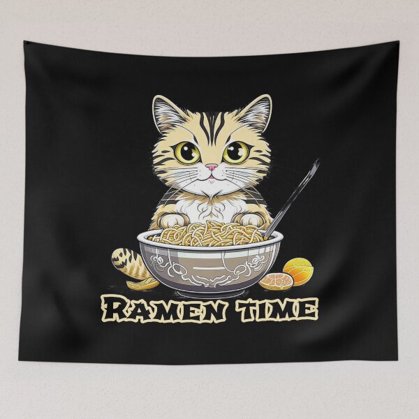 Item preview, Ramen Time - Kitty designed and sold by SeledineArt.
