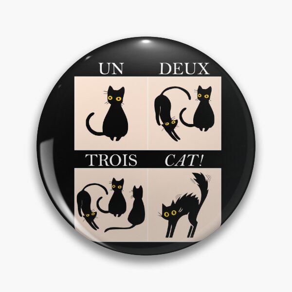 Item preview, Learning French with cats: Un, Deux, Trois, Cat! (dark background) designed and sold by Groenendijk.