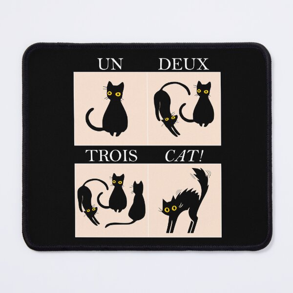 Item preview, Learning French with cats: Un, Deux, Trois, Cat! (dark background) designed and sold by Groenendijk.