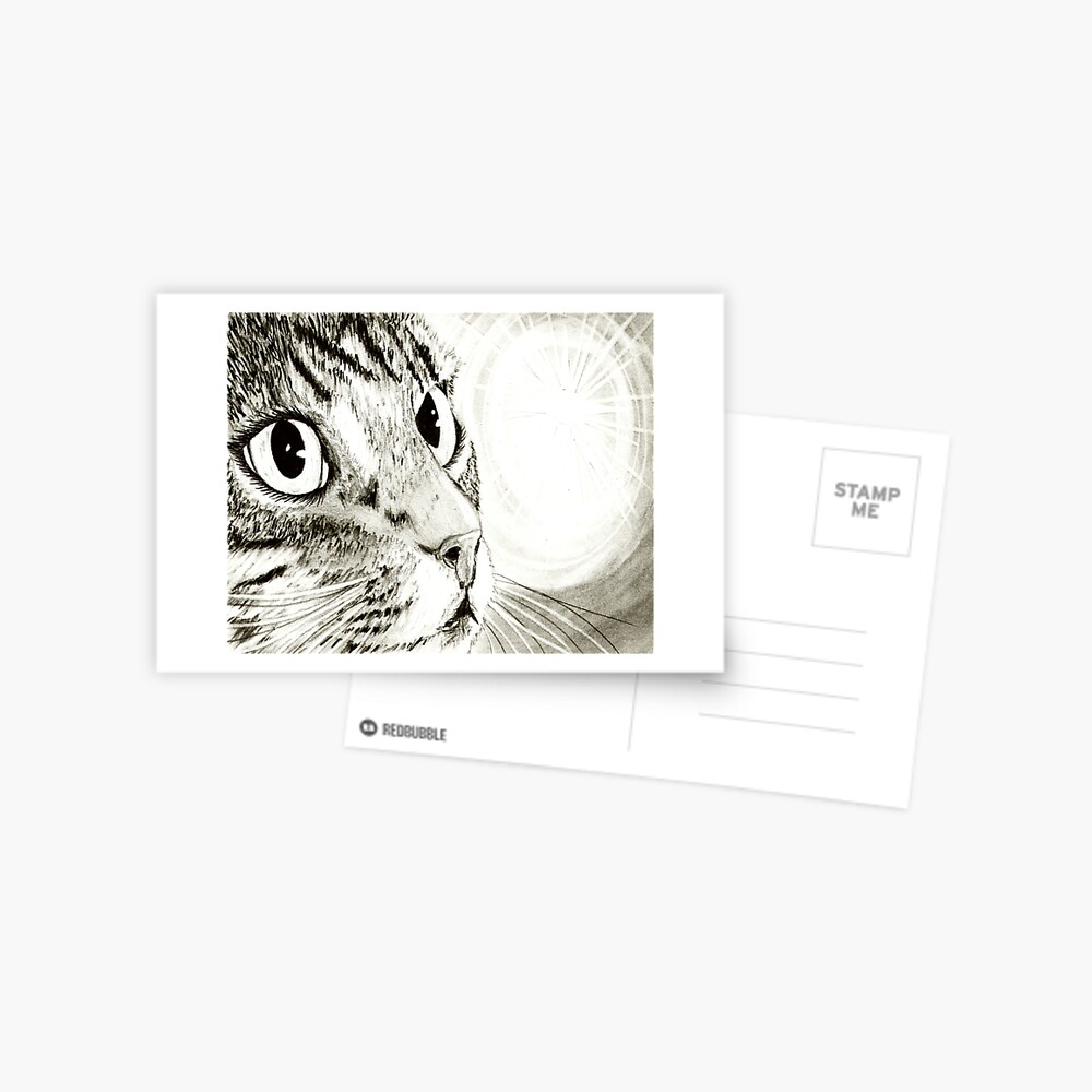 Carte De Vœux Dessin De Chat Tigre Feerique Par Tigerpixie Redbubble