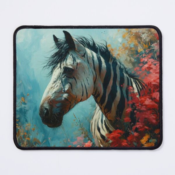 Item preview, Striped Stallion, Elegance in Equine Patterns, Nature Inspired Style Tee, Gift designed and sold by Terry-Salsa.