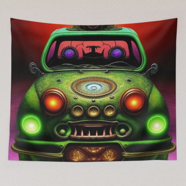 Item preview, Colorful Psychedelic Trippy Car Art designed and sold by TheDarkWardrobe.
