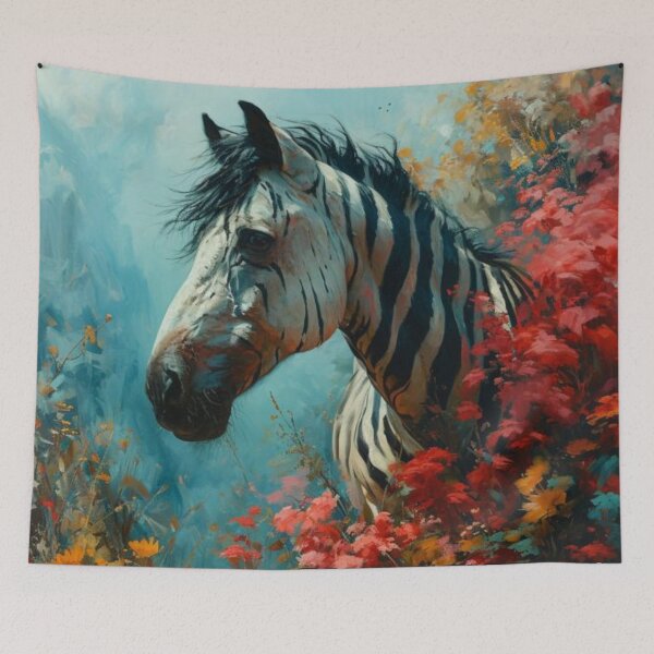 Item preview, Striped Stallion, Elegance in Equine Patterns, Nature Inspired Style Tee, Gift designed and sold by Terry-Salsa.