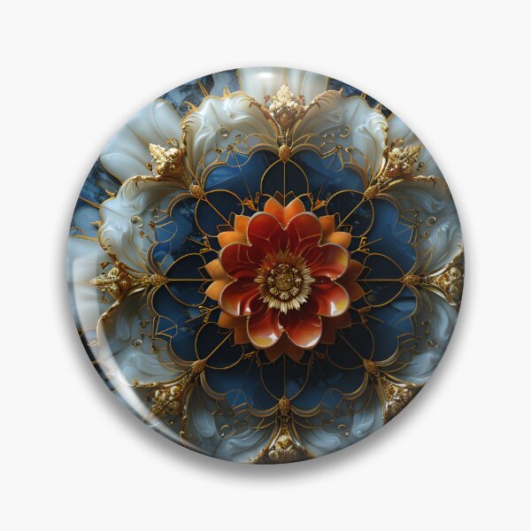 Item preview, Baroque Blossoms on Blue designed and sold by APARTAI EU.