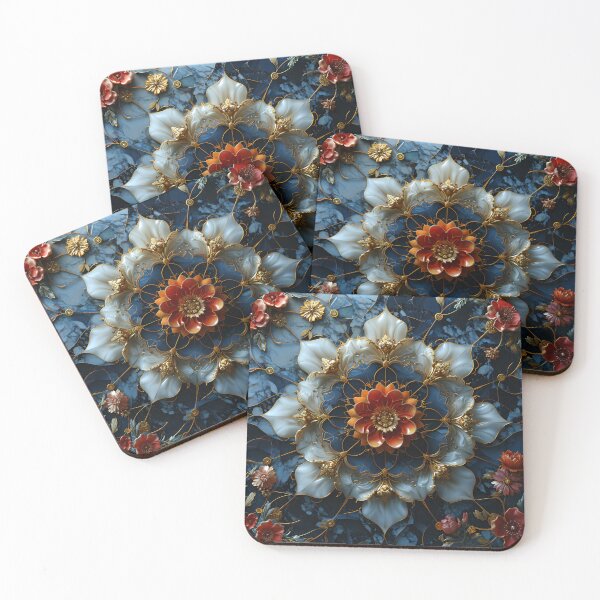 Item preview, Baroque Blossoms on Blue designed and sold by APARTAI EU.