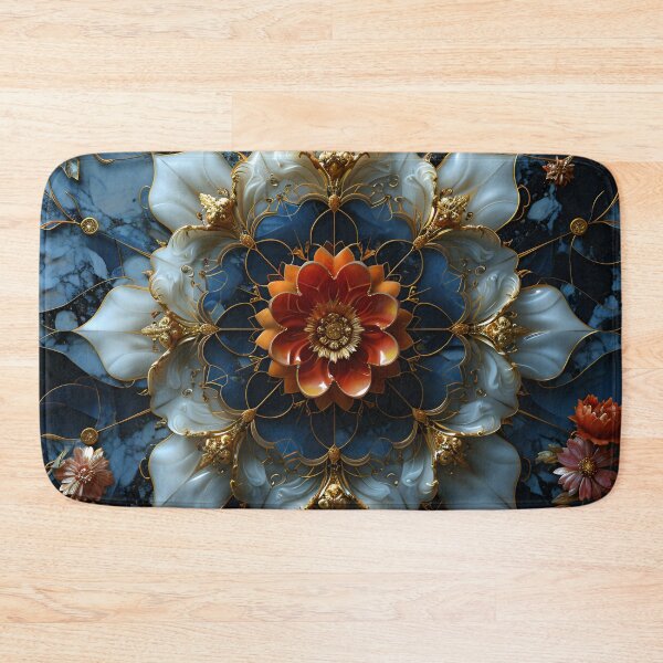Item preview, Baroque Blossoms on Blue designed and sold by APARTAI EU.