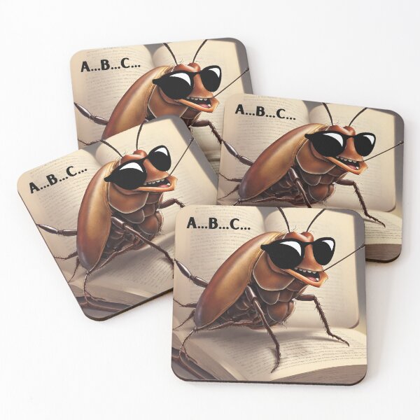 Item preview, cockroach with glasses reading a book designed and sold by LYDIA0304.