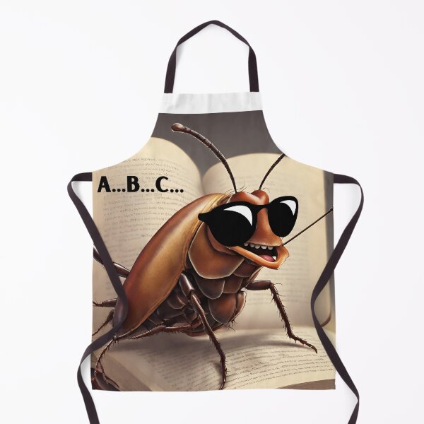 Item preview, cockroach with glasses reading a book designed and sold by LYDIA0304.