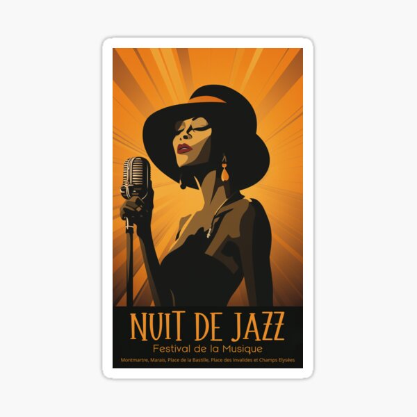 Item preview, Nuit de Jazz designed and sold by GoodOldVintage.