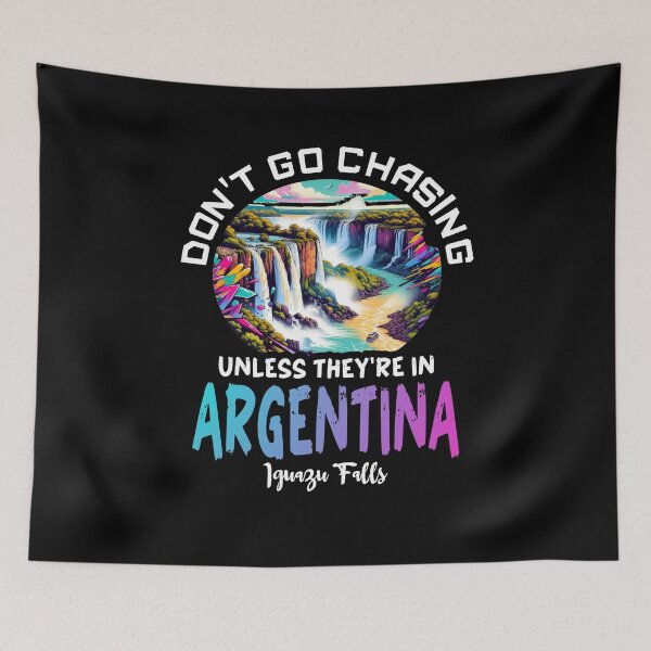 Item preview, Funny Argentina Iguazu Falls Waterfall Pun Psychedelic Art designed and sold by SambaStyles.