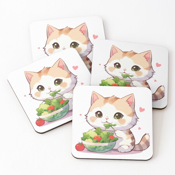 Item preview, Cat eating Salad designed and sold by Serene Madcap.