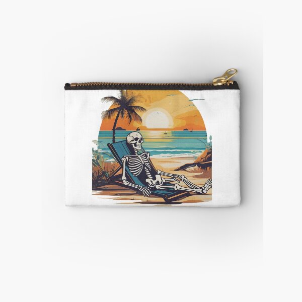 Item preview, Skeleton Sunbathing on a Tropical Beach designed and sold by DakotaInspired.